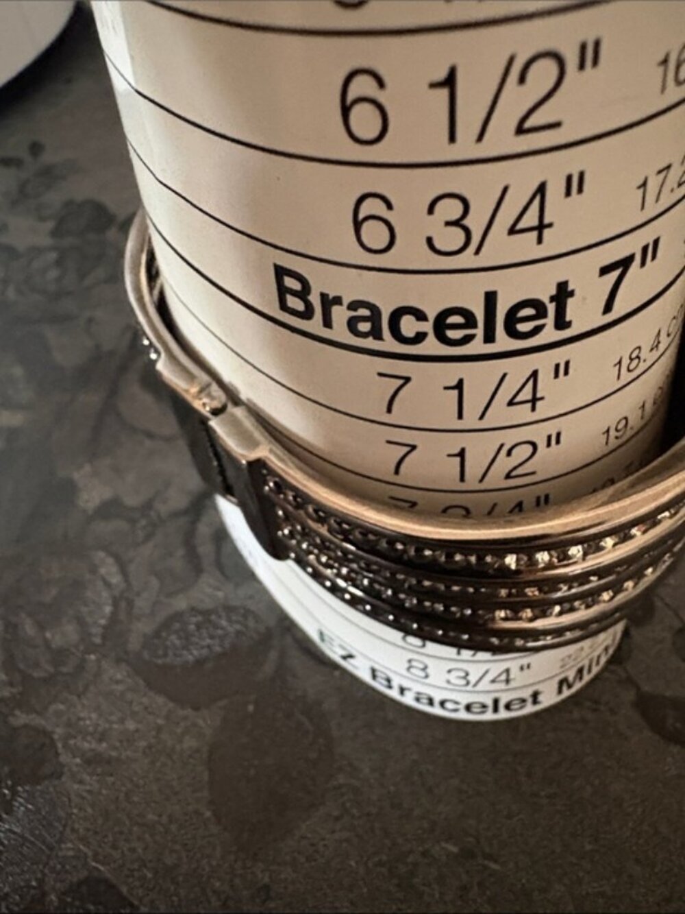 PREMIER DESIGNS SILVER-TONE RHINESTONE HINGED CUFF BRACELET - Picture 7 of 8
